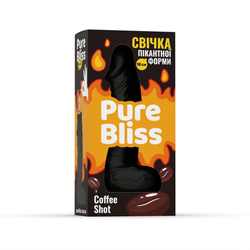 Ароматна свічка пікантної форми Pure Bliss Black Coffee Shot (Кава) 18 см