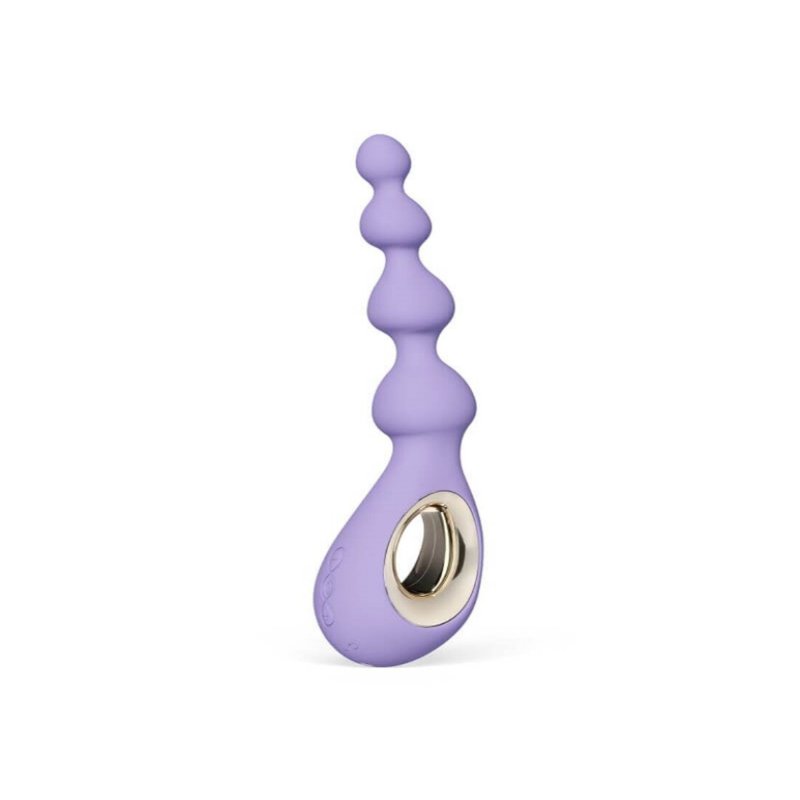 Анальне намисто з вібрацією LELO Soraya Beads Violet Dusk, різний діаметр намистин, 8 режимів - зображення 1