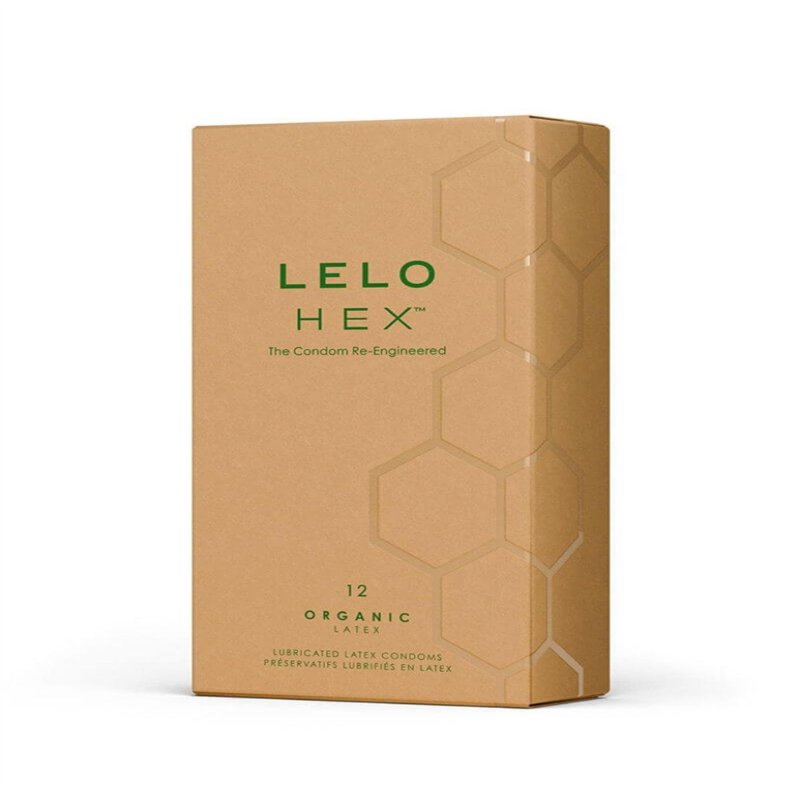 Презервативи LELO HEX Condoms Organic 12 Pack, тонкі та суперміцні - зображення 1