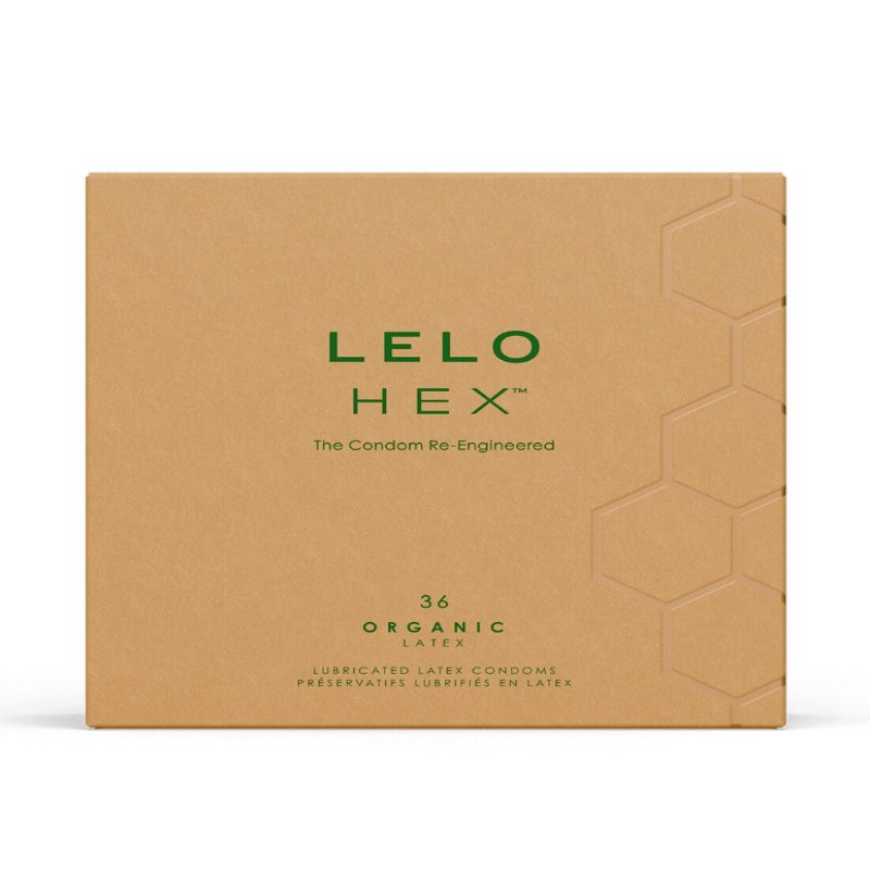 Презервативи LELO HEX Condoms Organic 36 Pack, тонкі та суперміцні - зображення 1