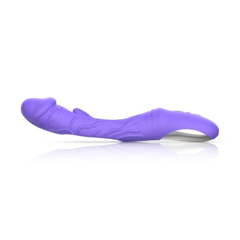 Вібратор точки G з вагінальним відростком Good Vibes Only – Flax Vibrating Dildo with G-Spot Stimulator
