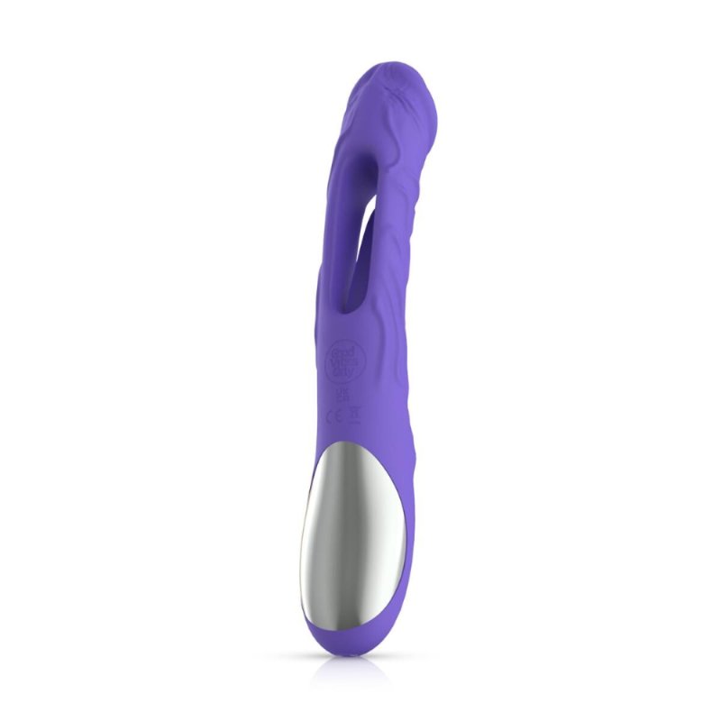 Вібратор точки G з вагінальним відростком Good Vibes Only – Flax Vibrating Dildo with G-Spot Stimulator