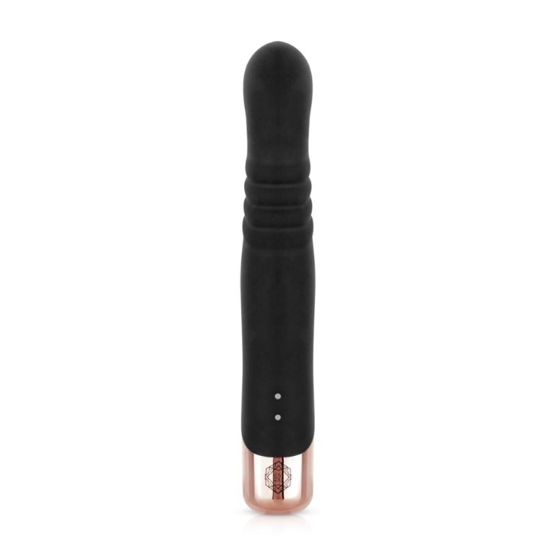 Вібратор-кролик Rosy Gold - Rabbit Vibrator with thrusting function - Black