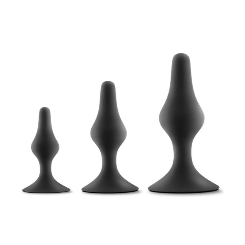 Набір анальних пробок Blush Luxe Beginner Plug Kit Black - зображення 1