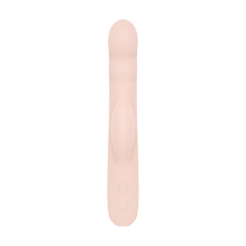 Вібратор-кролик із пульсацією Good Vibes Only – SHAI Thrusting Vibrator Soft Silicone – Pink, 3 мотори