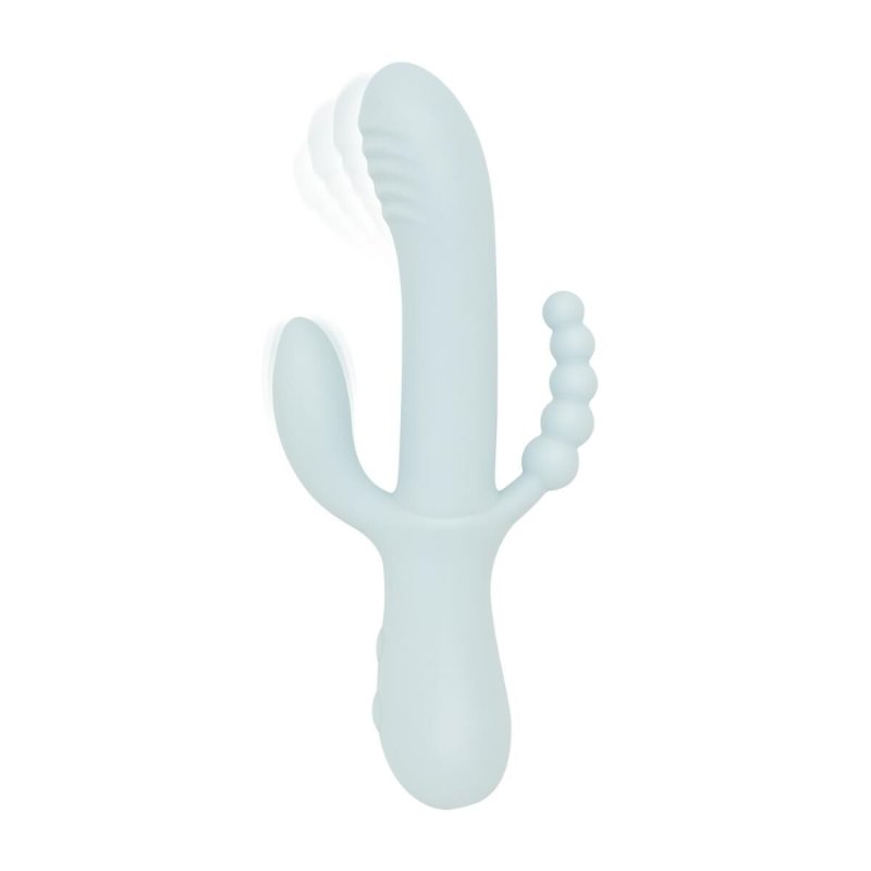 Вібратор-кролик Good Vibes Only - SAGE Triple Stimulation Vibe Soft Silicone - Blue - зображення 1