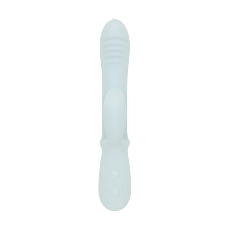 Потрійний вібратор Good Vibes Only – SAGE Triple Stimulation Vibe Soft Silicone – Blue, манливий рух