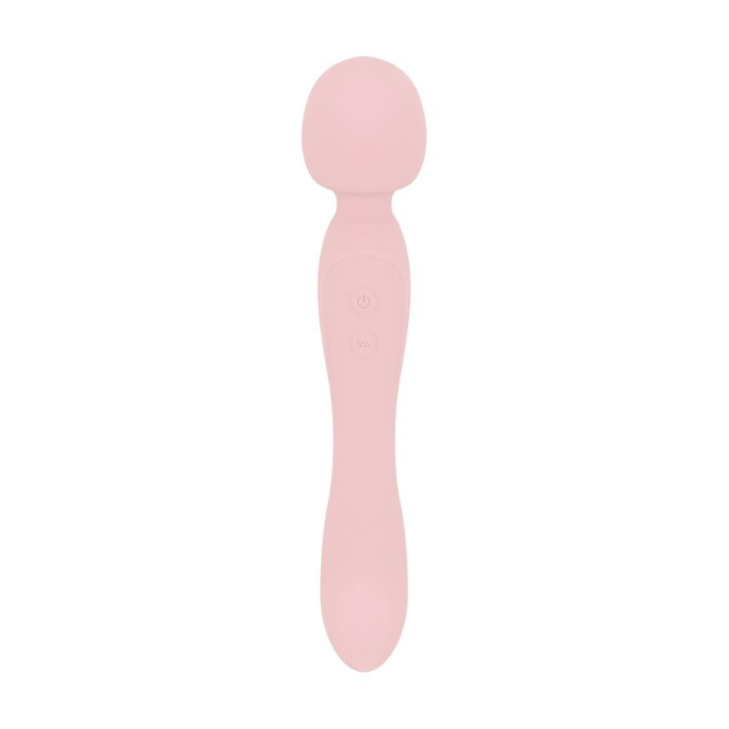 Двосторонній масажер-вібратор Good Vibes Only – SIMI Double-Sided Wand Vibrator Soft Silicone – Pink