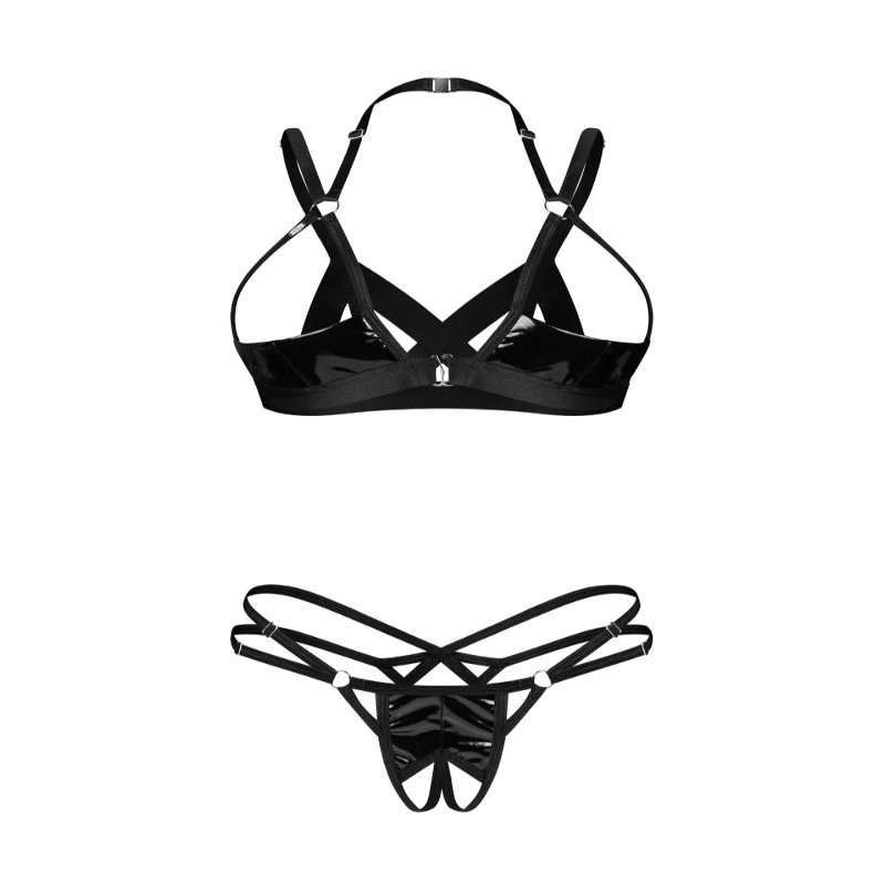 Комплект Obsessive Keira Lise 2-pcs crotchless set L/XL