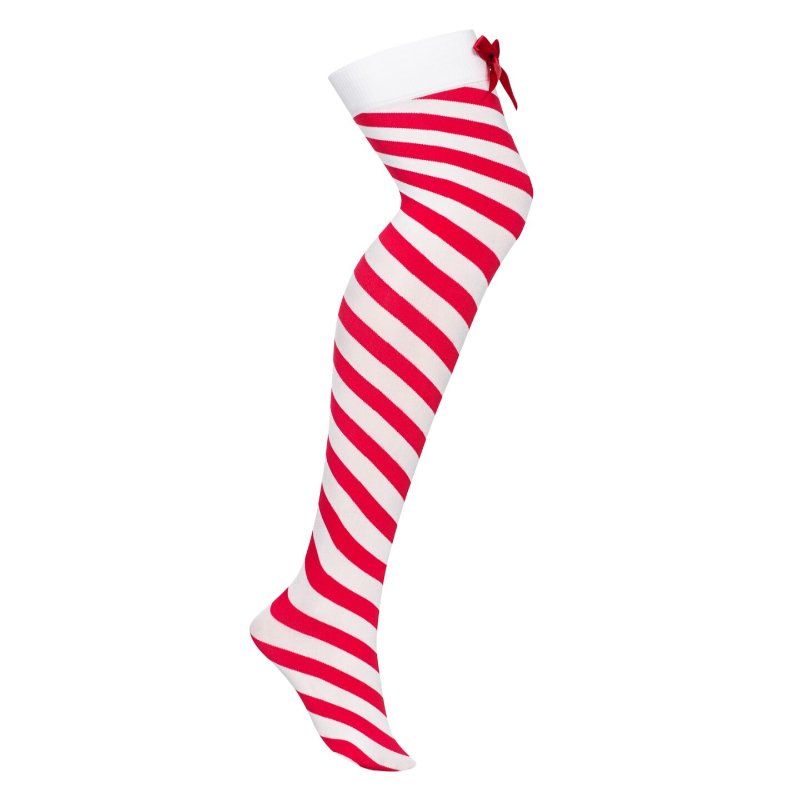 Панчохи Obsessive Kissmas stockings S/M
