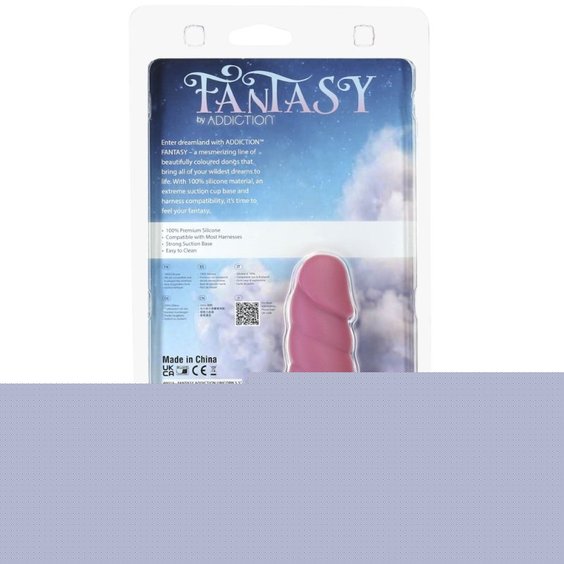 Фалоімітатор Fantasy by Addiction Unicorn Dildo 5.5” Pink, віброкуля в подарунок