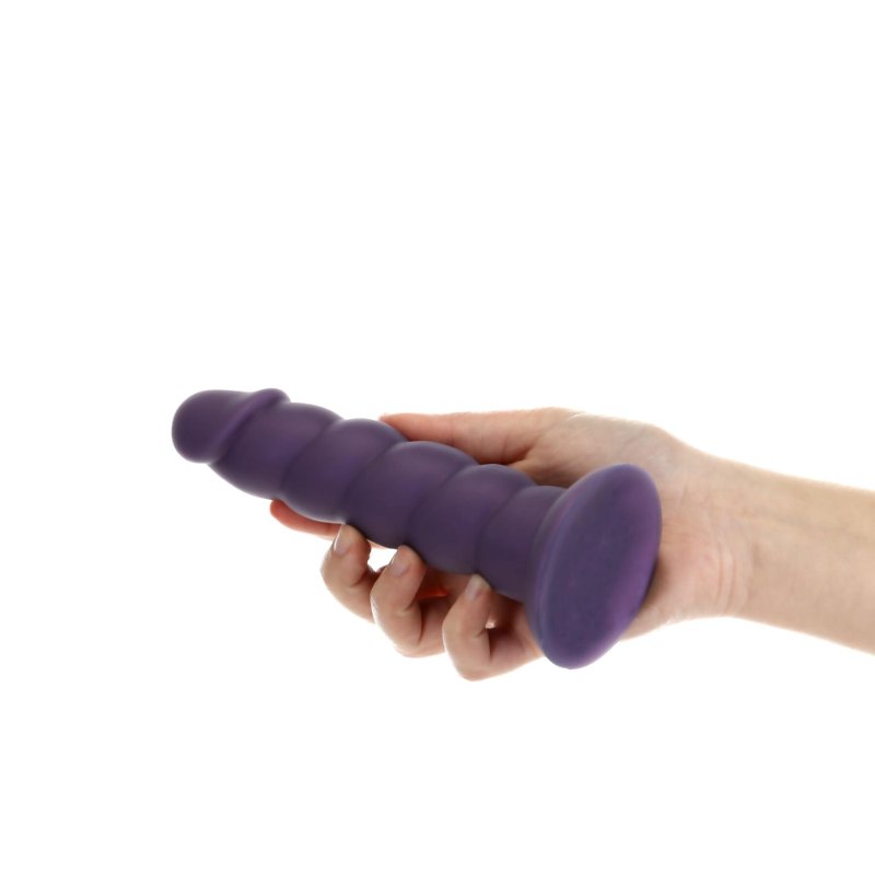 Фалоімітатор Fantasy by Addiction Unicorn Dildo 7” Purple, віброкуля в подарунок