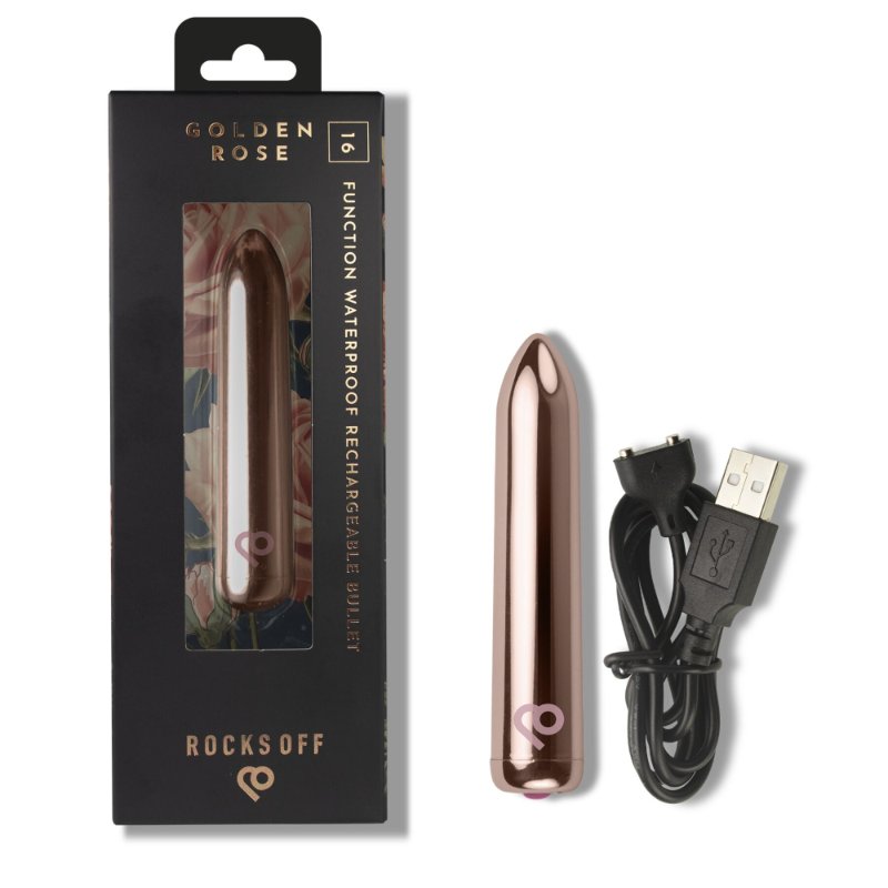 Віброкуля Rocks Off Bullet Golden Rose 16 Settings