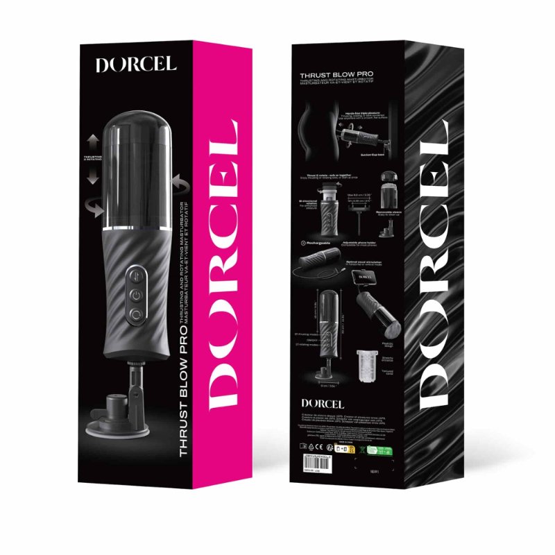 Автоматичний мастурбатор Dorcel THRUST BLOW PRO, імітація фрикцій+обертання, по 10 режимів, присоска