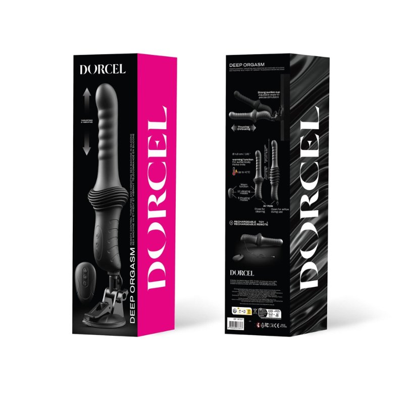 Пульсатор з вібрацією Dorcel Deep Orgasm, 2 незалежні мотори, підігрів до 41 °C, пульт ДК