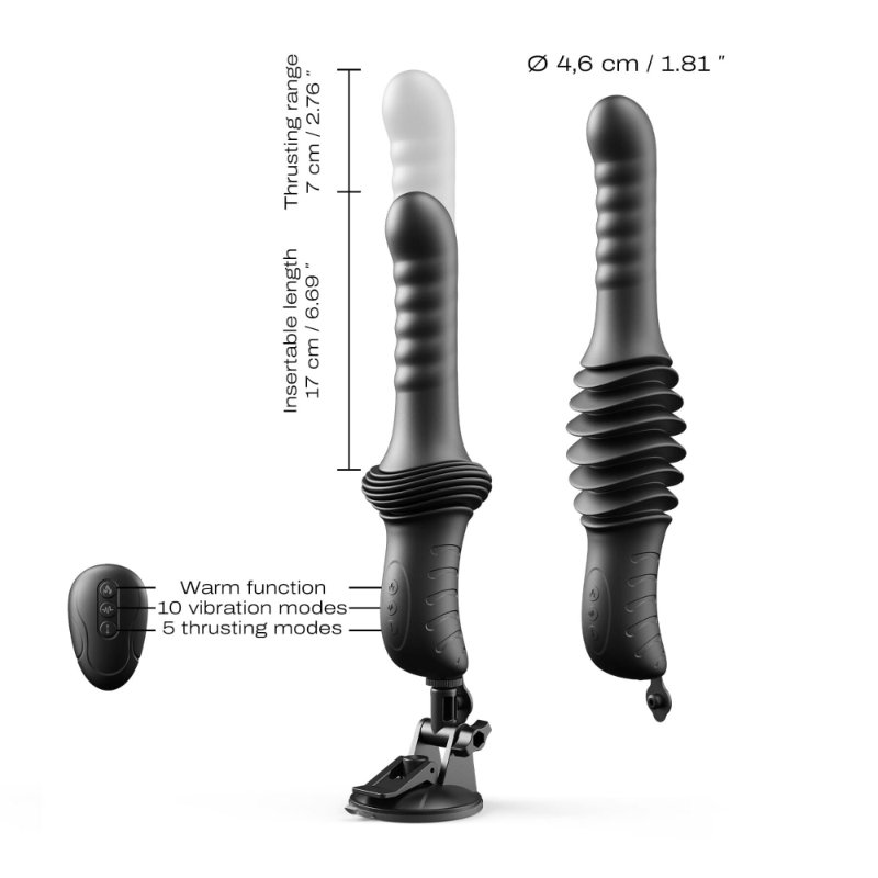 Пульсатор з вібрацією Dorcel Deep Orgasm, 2 незалежні мотори, підігрів до 41 °C, пульт ДК