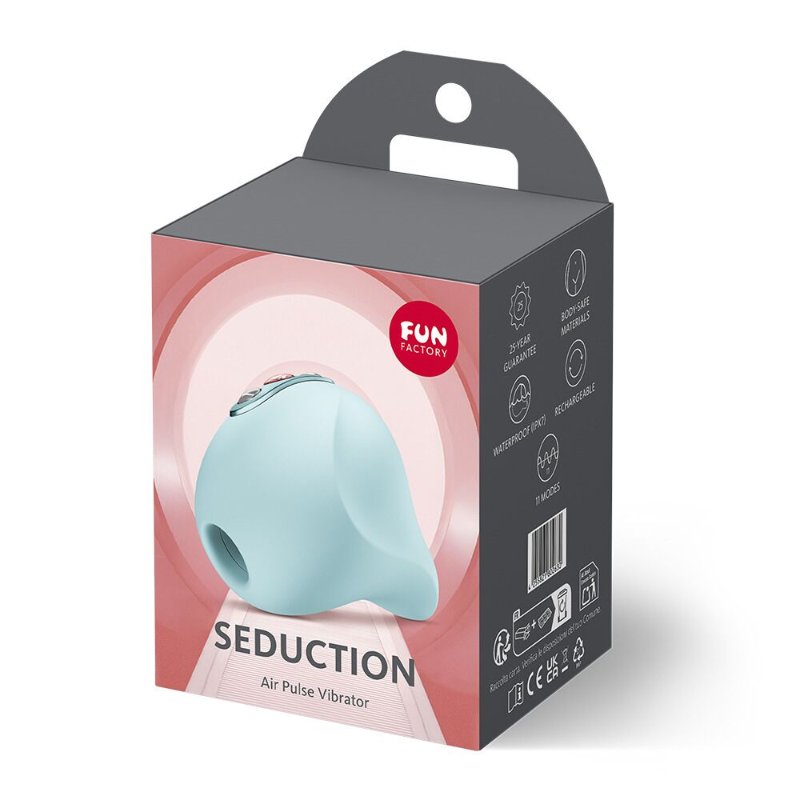 Вакуумний стимулятор Fun Factory Seduction Ice Blue, 11 режимів роботи, перезаряджуваний
