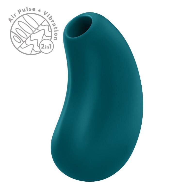 Вакуумний стимулятор з вібрацією Fun Factory Cherie Bottle Green, 11 + 12 режимів роботи, перезаряджуваний