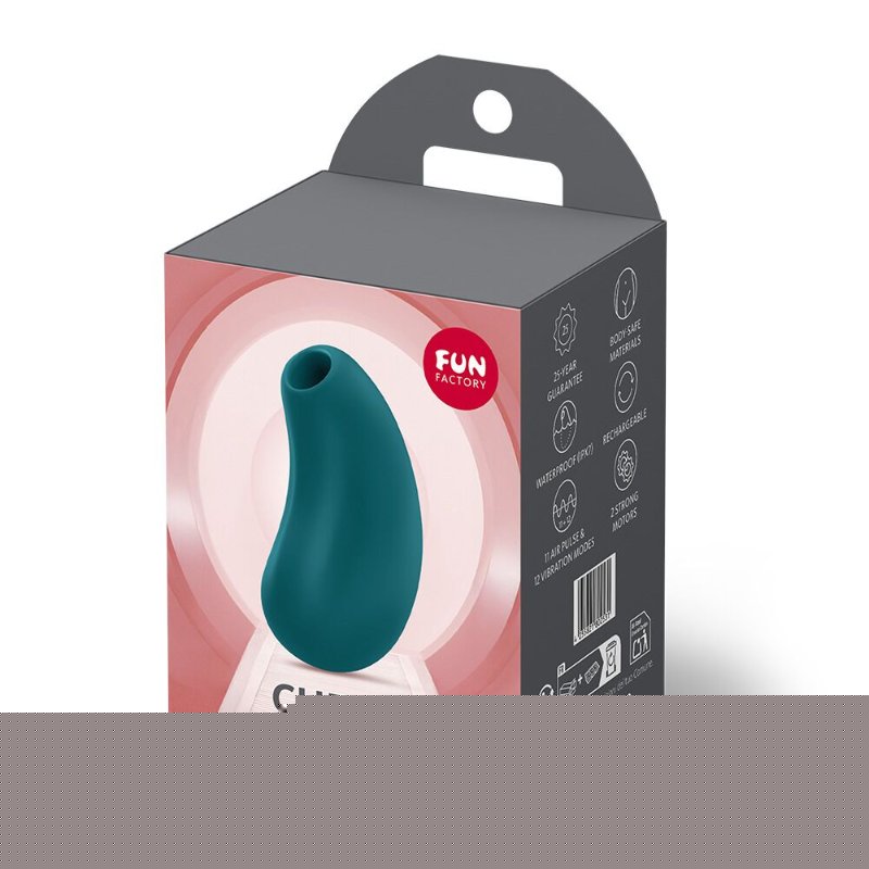 Вакуумний стимулятор з вібрацією Fun Factory Cherie Bottle Green, 11 + 12 режимів роботи, перезаряджуваний