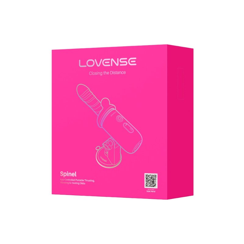 Смарт-міні секс-машина Lovense Spinel імітація фрикцій, підігрів, 3 насадки, на присосці