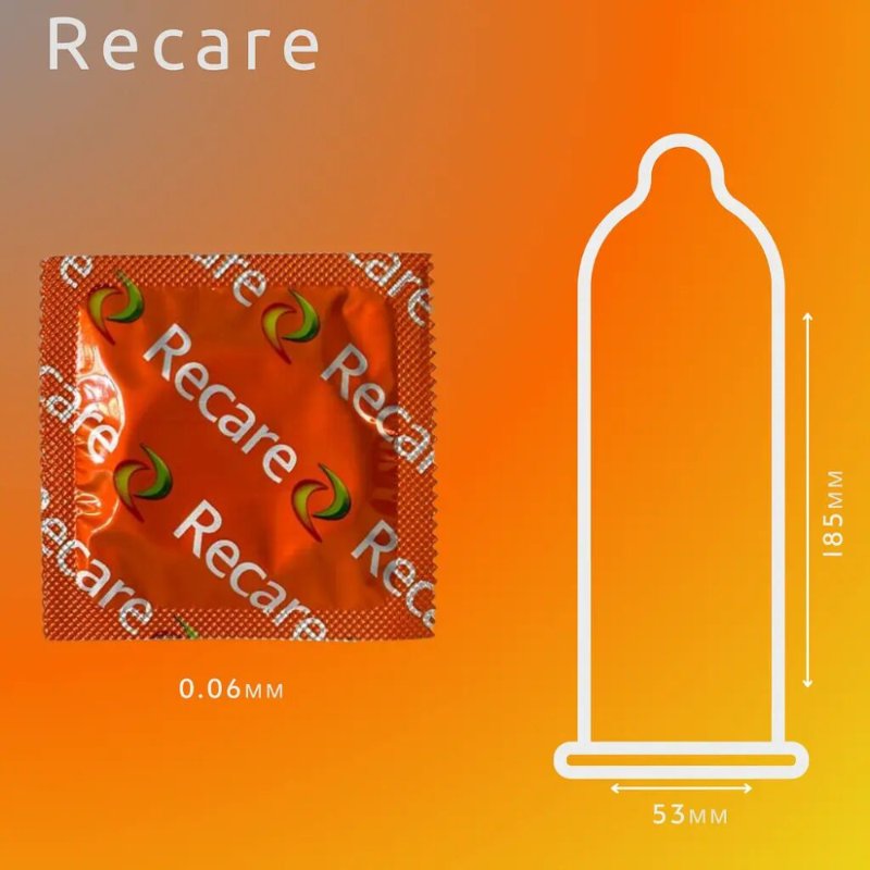 Презервативи Recare Color Fruit Flavour Condoms 3 шт, аромати: м'ята, банан, полуниця