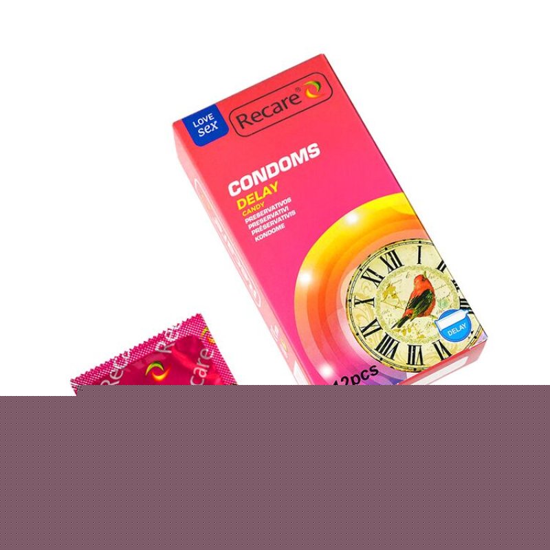 Презервативи Recare Delay Candy Condoms 12 шт, пролонгувальний ефект, цукерковий аромат
