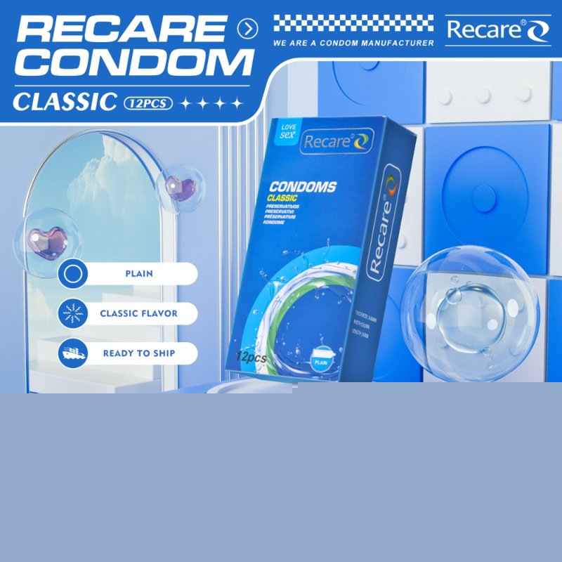 Презервативи Recare Classic Condoms 12 шт, класичні