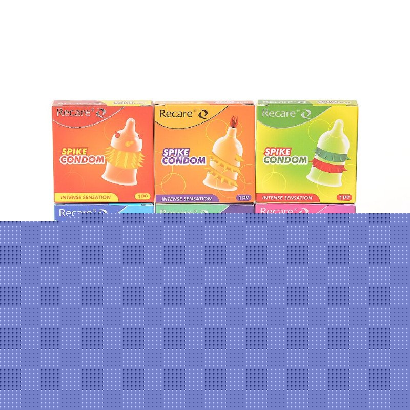 Насадка на член Recare Spike Condom Blue (презерватив з шипами)