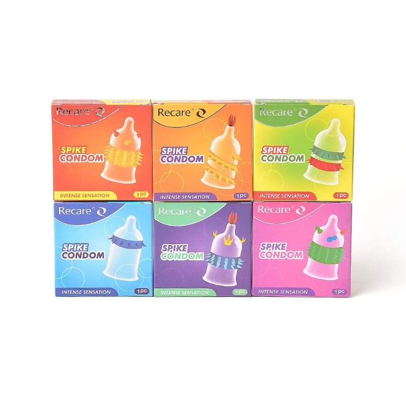 Насадка на член Recare Spike Condom Orange (презерватив з вусиками та шипами)