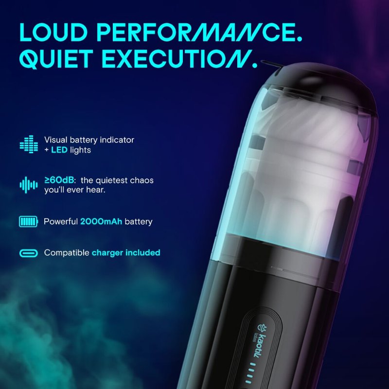 Смарт-мастурбатор Kaotik Labs The Shockwave, режим edging, імітація фрикцій