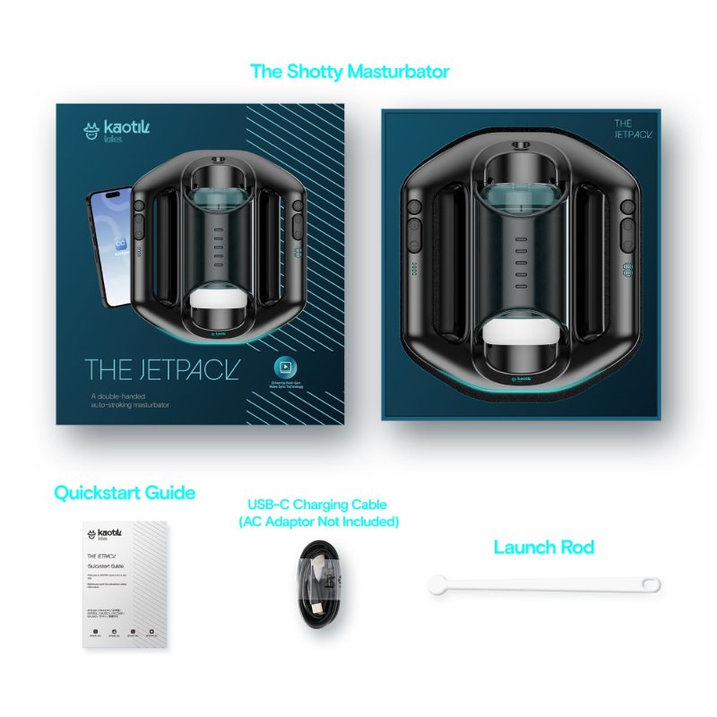 Смарт-мастурбатор Kaotik Labs The Jetpack, режим edging, дуже потужний, імітація фрикцій