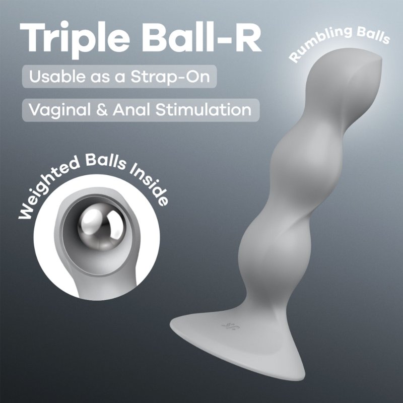 Анальний стимулятор-намистини Satisfyer Triple Ball-R Grey