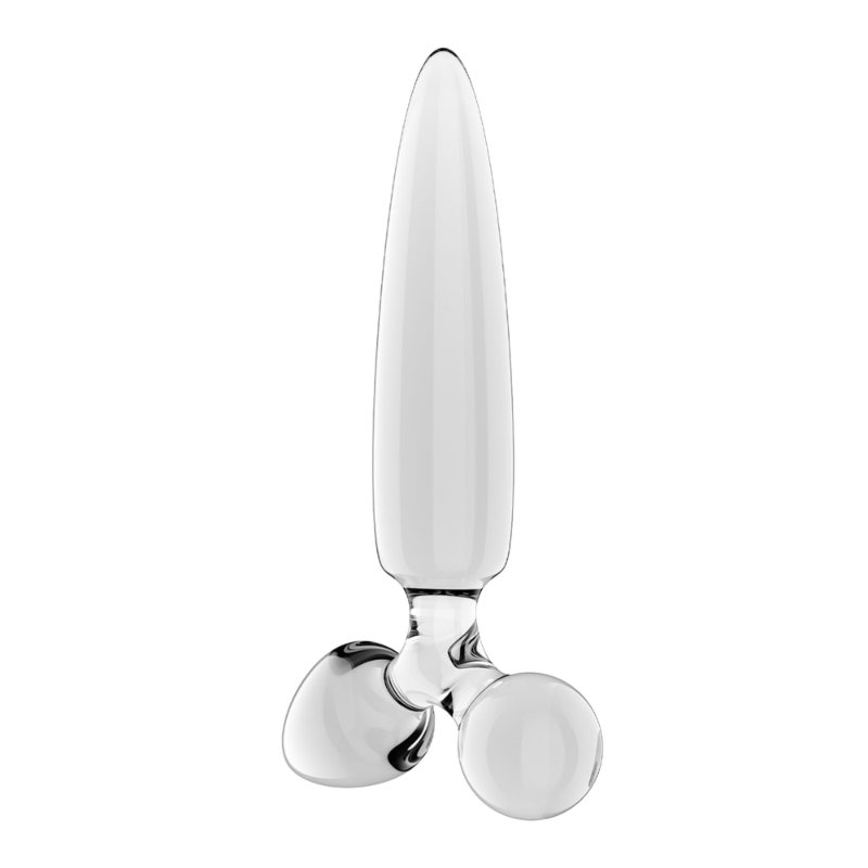 Тристоронній скляний дилдо Satisfyer Triple Crystal 1 Transparent
