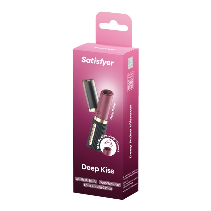 Вакуумний стимулятор Satisfyer Deep Kiss, магнітна технологія 3D Air Pulse, 30 режимів, кришечка