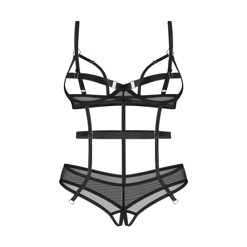 Боді Obsessive Euridia crotchless teddy XS/S