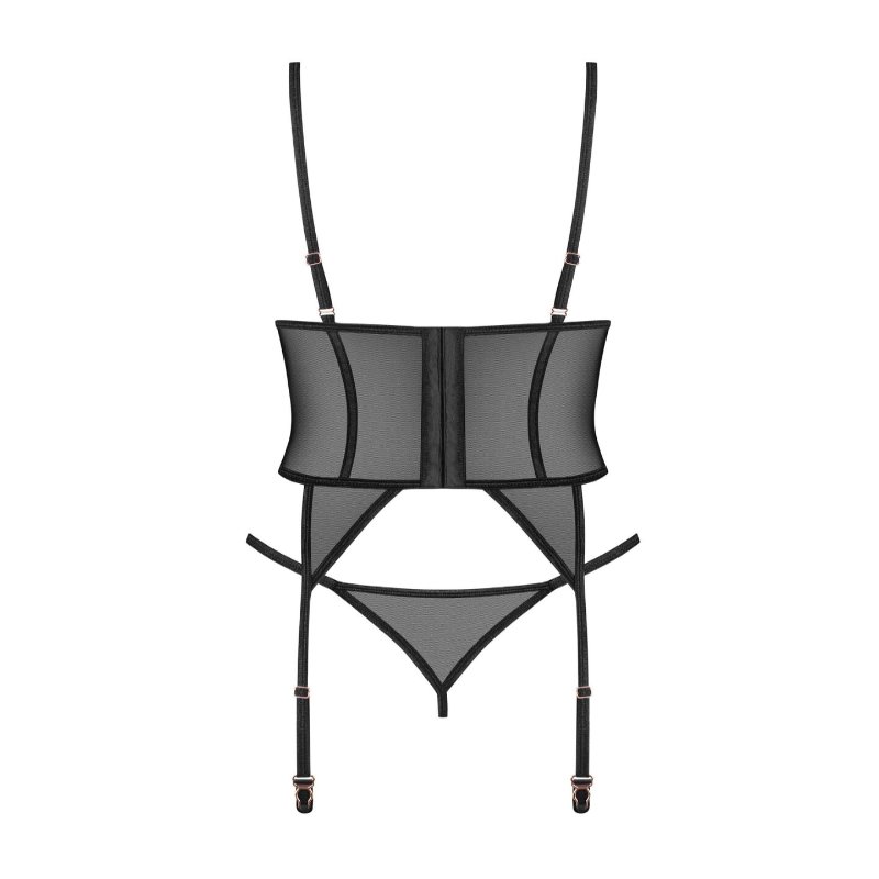 Корсет Obsessive Euridia corset & tanga XL/2XL