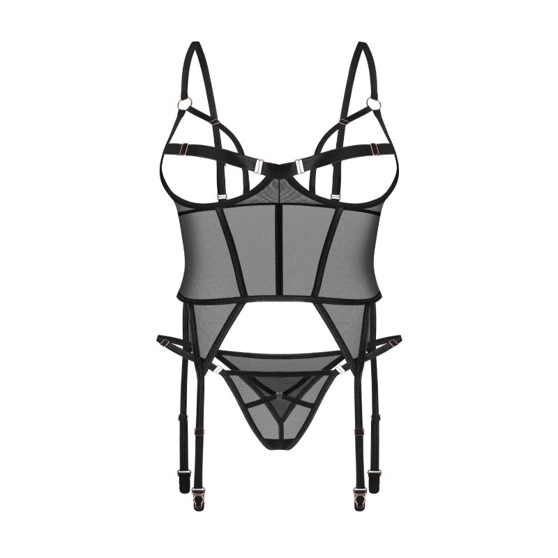 Корсет Obsessive Euridia corset & tanga XL/2XL