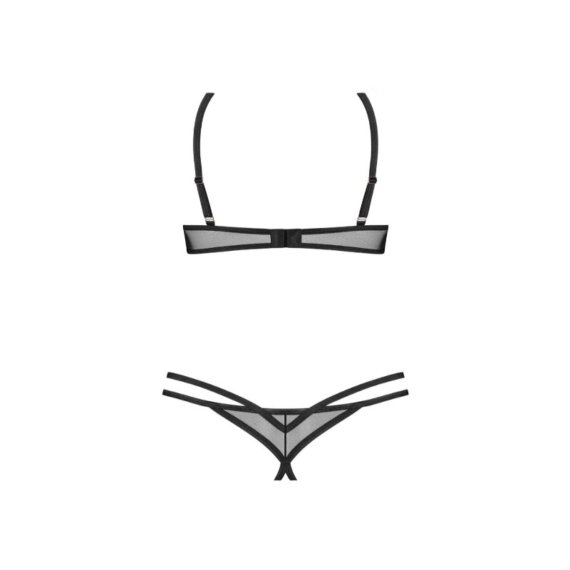 Комплект Obsessive Euridia 2-pcs crotchless set XL/2XL