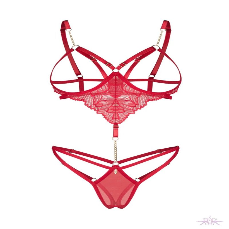 Боді Obsessive Matildea crotchless teddy L/XL