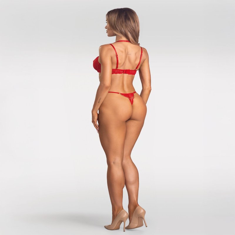 Комплект Obsessive Matildea 2-pcs crotchless set 2XL/3XL