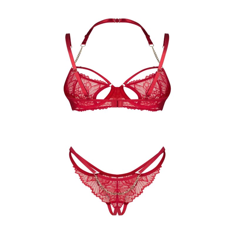 Комплект Obsessive Matildea 2-pcs crotchless set 2XL/3XL