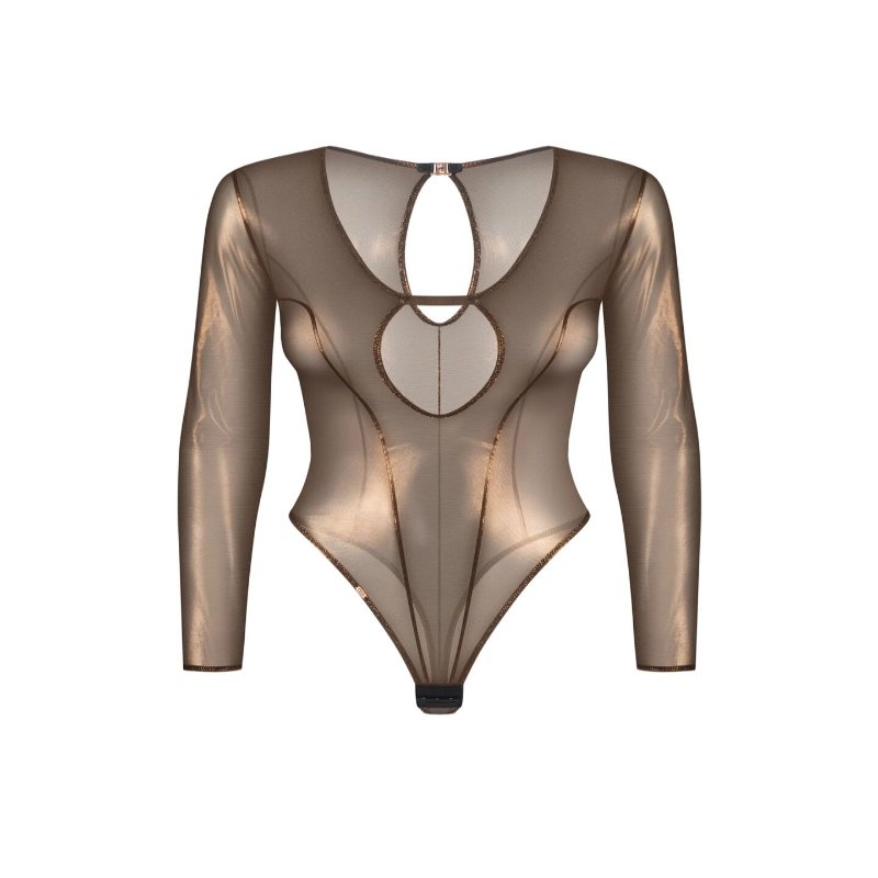 Боді Obsessive Soranna long-sleeved teddy S/M