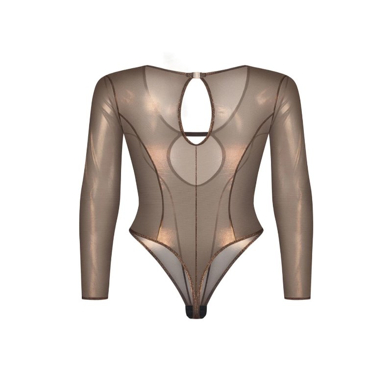 Боді Obsessive Soranna long-sleeved teddy S/M
