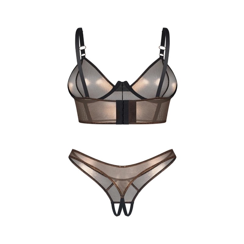 Комплект Obsessive Soranna top & crotchless thong 2XL/3XL