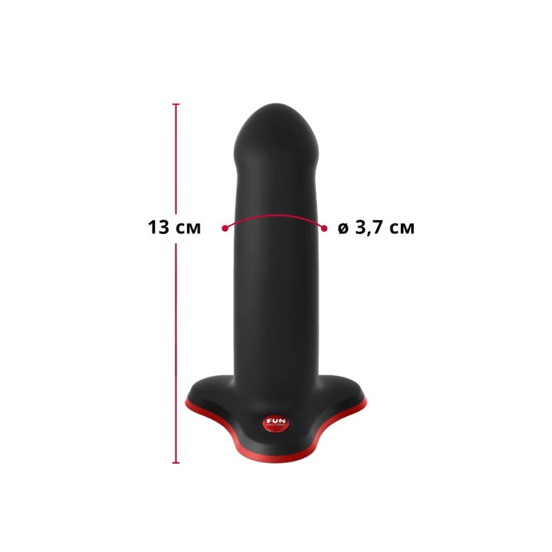 Фалоімітатор Fun Factory AMOR Black, довжина 14,6 см, діаметр 3,7 см, вигнутий
