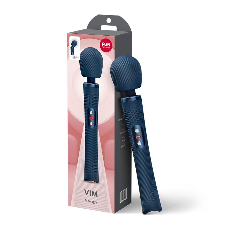 Вібромасажер Fun Factory VIM Vibrating Wand Nightblue, суперпотужний та легкий, до 6 годин роботи
