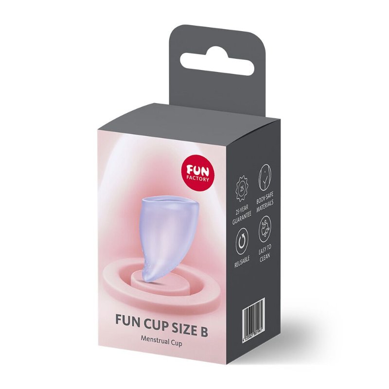 Менструальна чаша Fun Factory FUN CUP SIZE B Purple, багаторазова, діаметр 4,3 см, об’єм 30 мл
