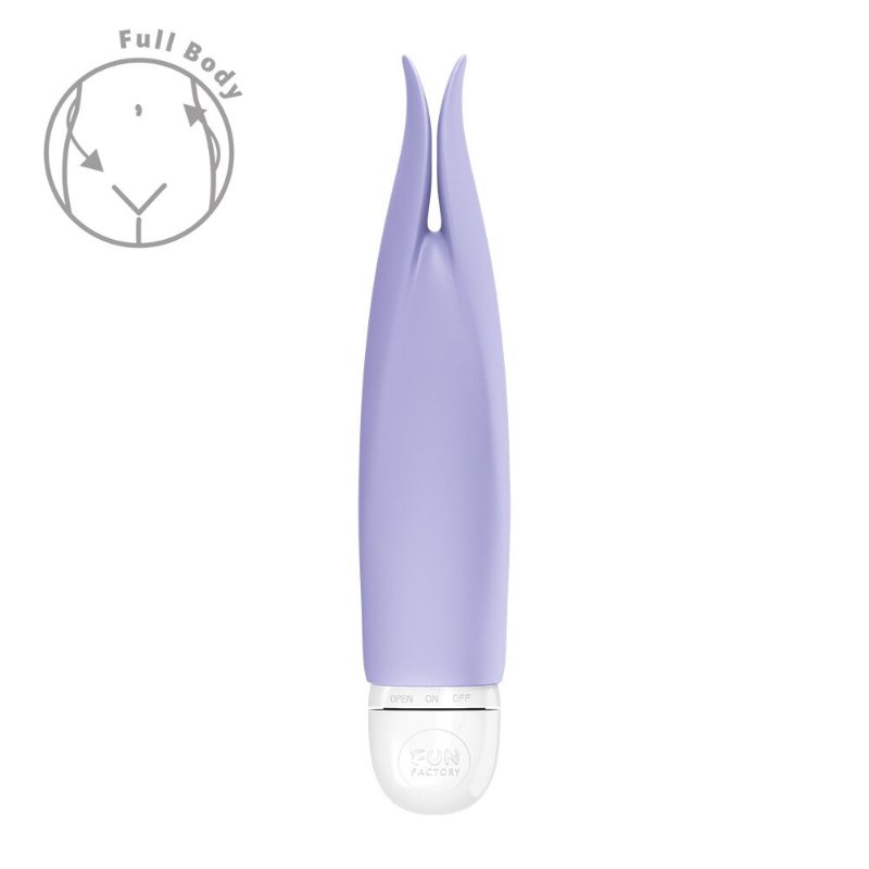 Вібратор з пелюстками Fun Factory VOLITA purple, компактний, дуже тихий, на батарейках