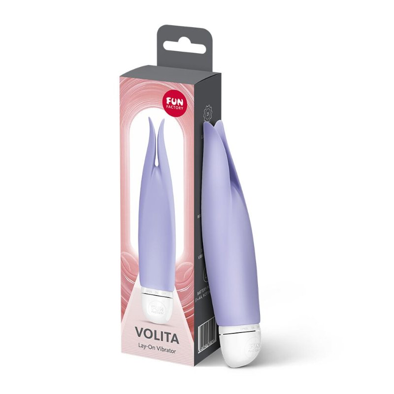 Вібратор з пелюстками Fun Factory VOLITA purple, компактний, дуже тихий, на батарейках