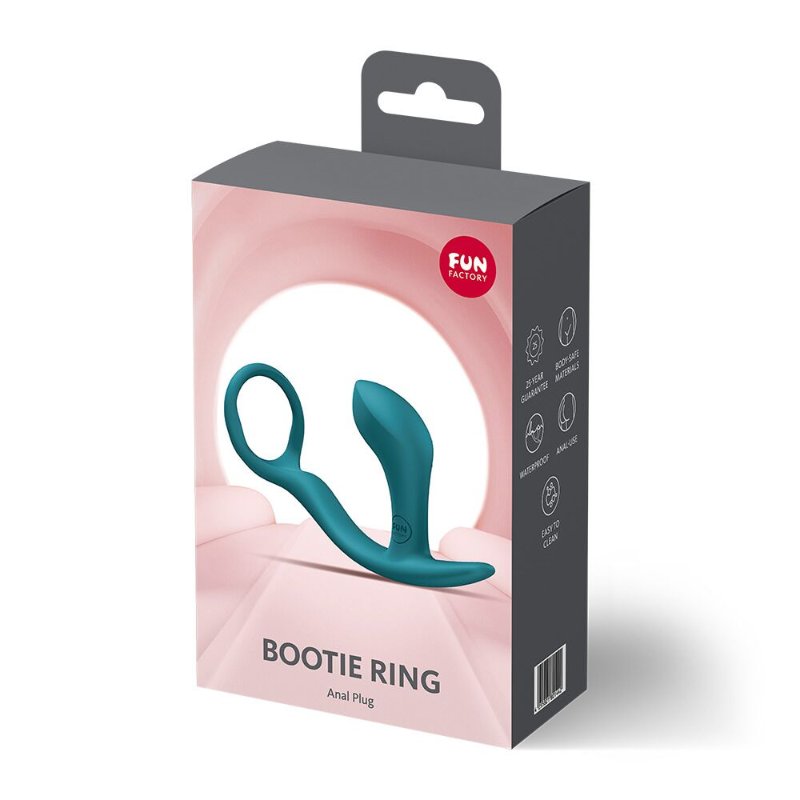 Анальна пробка з ерекційним кільцем Fun Factory BOOTIE RING Bottle Green